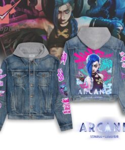 Arcane League of Legends Hooded Denim Jacket