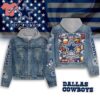 Bluey Merry Christmas 2024 Hooded Denim Jacket