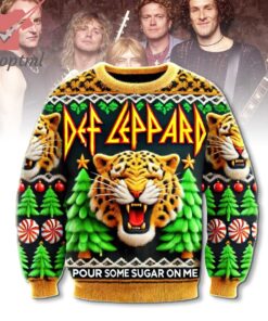 Def Leppard Pour Some Sugar On Me Ugly Christmas Sweater