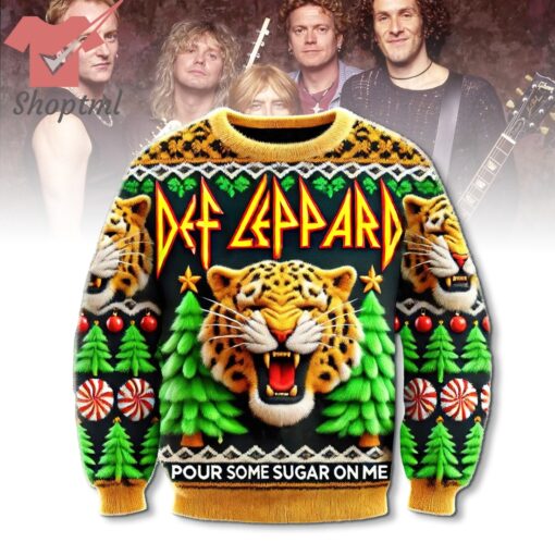 Def Leppard Pour Some Sugar On Me Ugly Christmas Sweater