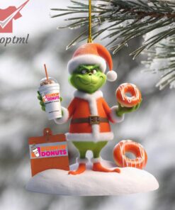 Dunkin Donuts Grinch Christmas Ornament