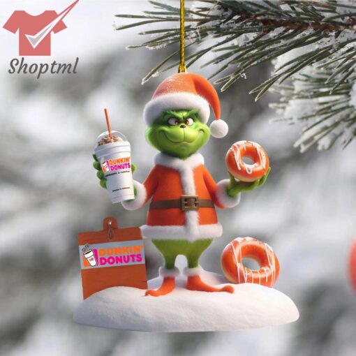 Dunkin Donuts Grinch Christmas Ornament