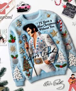 Elvis Presley I’ll Have A Blue Christmas Without You Ugly Sweater