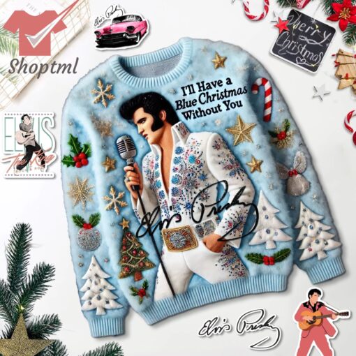 Elvis Presley I’ll Have A Blue Christmas Without You Ugly Sweater