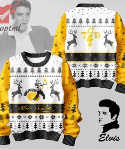 Elvis Presley TCB 2024 Ugly Christmas Sweater