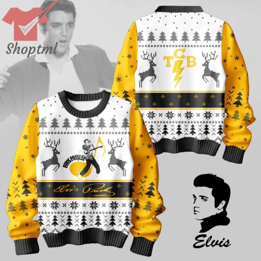 Elvis Presley TCB 2024 Ugly Christmas Sweater