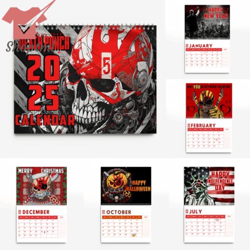 Five Finger Death Punch 2025 Wall Hanging Calendar