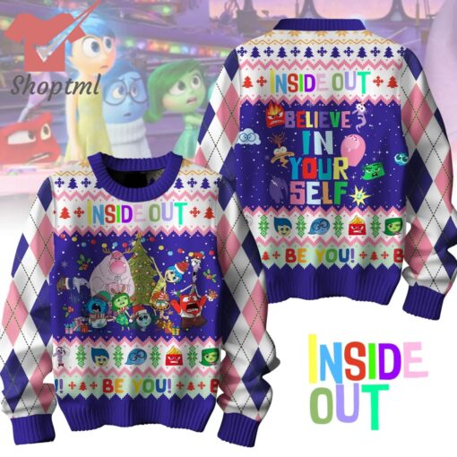 Inside Out Believe In Your Self Ugly Christmas Sweater