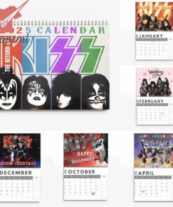 KISS Band 2025 Wall Hanging Calendar