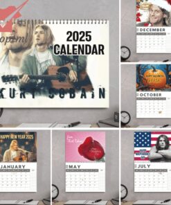 Kurt Cobain 2025 Wall Hanging Calendar