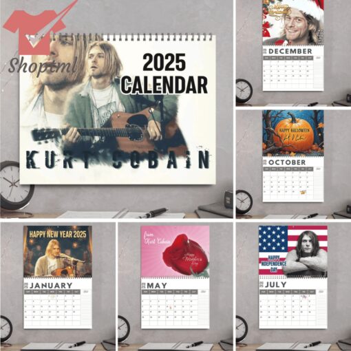 Kurt Cobain 2025 Wall Hanging Calendar