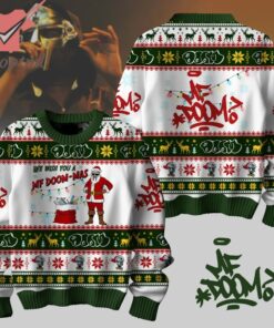 MF Doom We Wish You A MF Doom-Mas Ugly Christmas Sweater