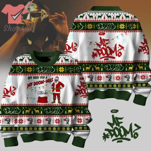 MF Doom We Wish You A MF Doom-Mas Ugly Christmas Sweater