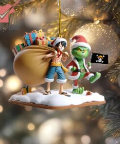 One Piece Grinch Christmas Ornament