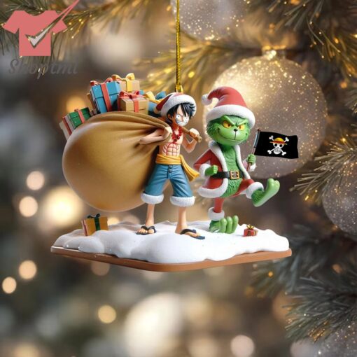 One Piece Grinch Christmas Ornament