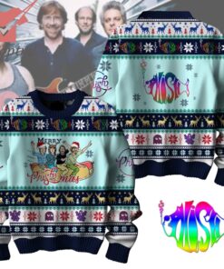 Phish band Merry Phishmas 2024 Ugly Christmas Sweater