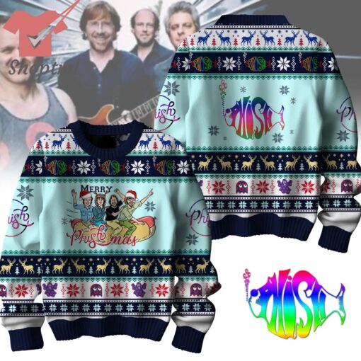 Phish band Merry Phishmas 2024 Ugly Christmas Sweater