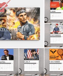 Rafael Nadal 2025 Wall Hanging Calendar