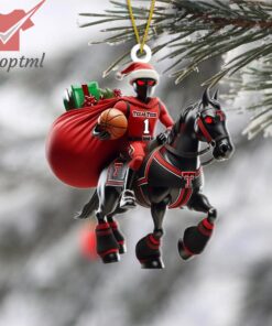 Texas Tech Red Raiders Dark Santa 2024 Christmas Ornament