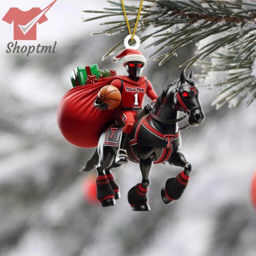 Texas Tech Red Raiders Dark Santa 2024 Christmas Ornament