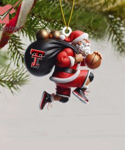 Texas Tech Red Raiders Santa Baseball Christmas Ornament