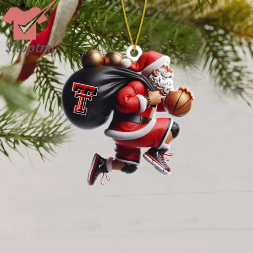 Texas Tech Red Raiders Santa Baseball Christmas Ornament