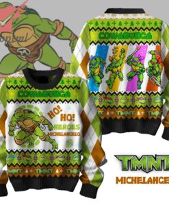 TMNT Michelangelo Cowabunga Ugly Christmas Sweater