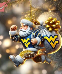 West Virginia Mountaineers football Christmas Ornament