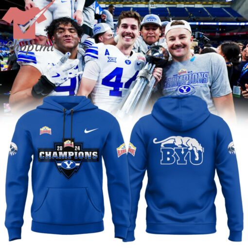 BYU Cougars football Alamo Bowl 2024 Champions Hoodie