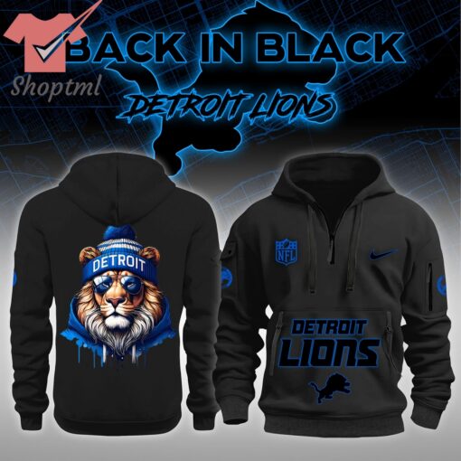 Detroit Lions Back In Black NFL 2024-2025 New Heavy Hoodie