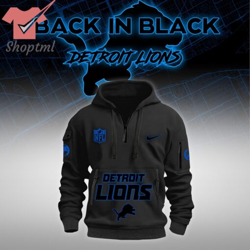 Detroit Lions Back In Black NFL 2024-2025 New Heavy Hoodie