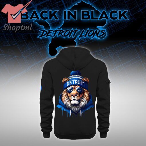 Detroit Lions Back In Black NFL 2024-2025 New Heavy Hoodie