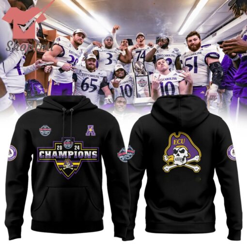 East Carolina Pirates football Military Bowl 2024 Champions Hoodie