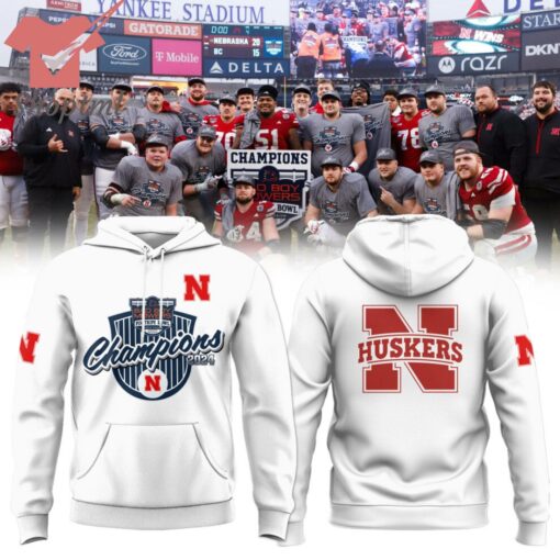 Nebraska Cornhuskers football Pinstripe Bowl 2024 Champions Hoodie